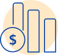 ROI growth icon