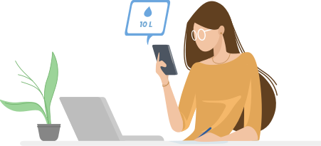 lady looking at phone
