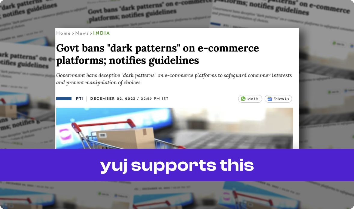 GOI puts a stop to sneaky online gimmicks - yuj supports this decision
