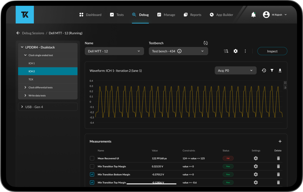 tetronics platform debug
