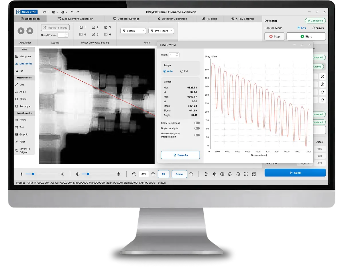 line profile settings