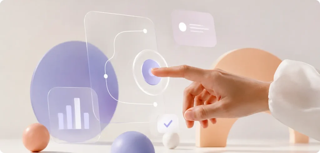 interaction design comparing a screen with no feedback and a fixed, responsive version