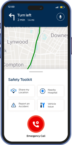 Driver safety toolkit screen